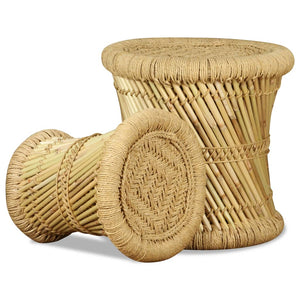 vidaXL Stools 2 pcs Bamboo and Jute