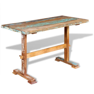 vidaXL Pedestal Dining Table Solid Reclaimed Wood 120x58x78 cm