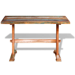 vidaXL Pedestal Dining Table Solid Reclaimed Wood 120x58x78 cm