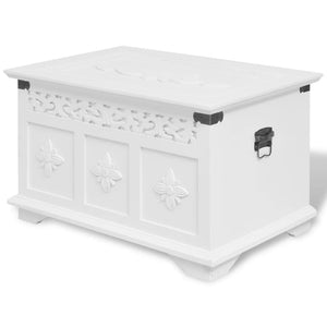 vidaXL Two Piece Storage Chest Set White