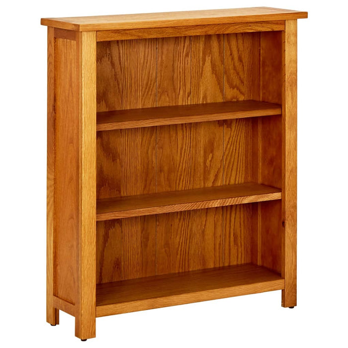 vidaXL 3-Tier Bookcase 70x22.5x82 cm Solid Oak Wood