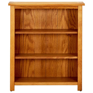 vidaXL 3-Tier Bookcase 70x22.5x82 cm Solid Oak Wood