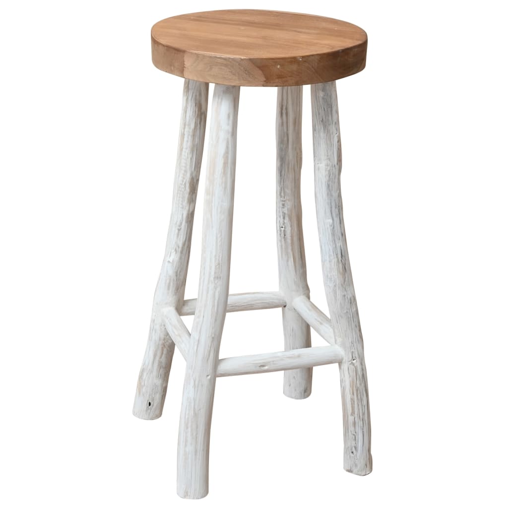 vidaXL Bar Stool Solid Teak Wood