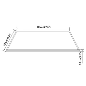 vidaXL Table Top Tempered Glass Square 700x700 mm