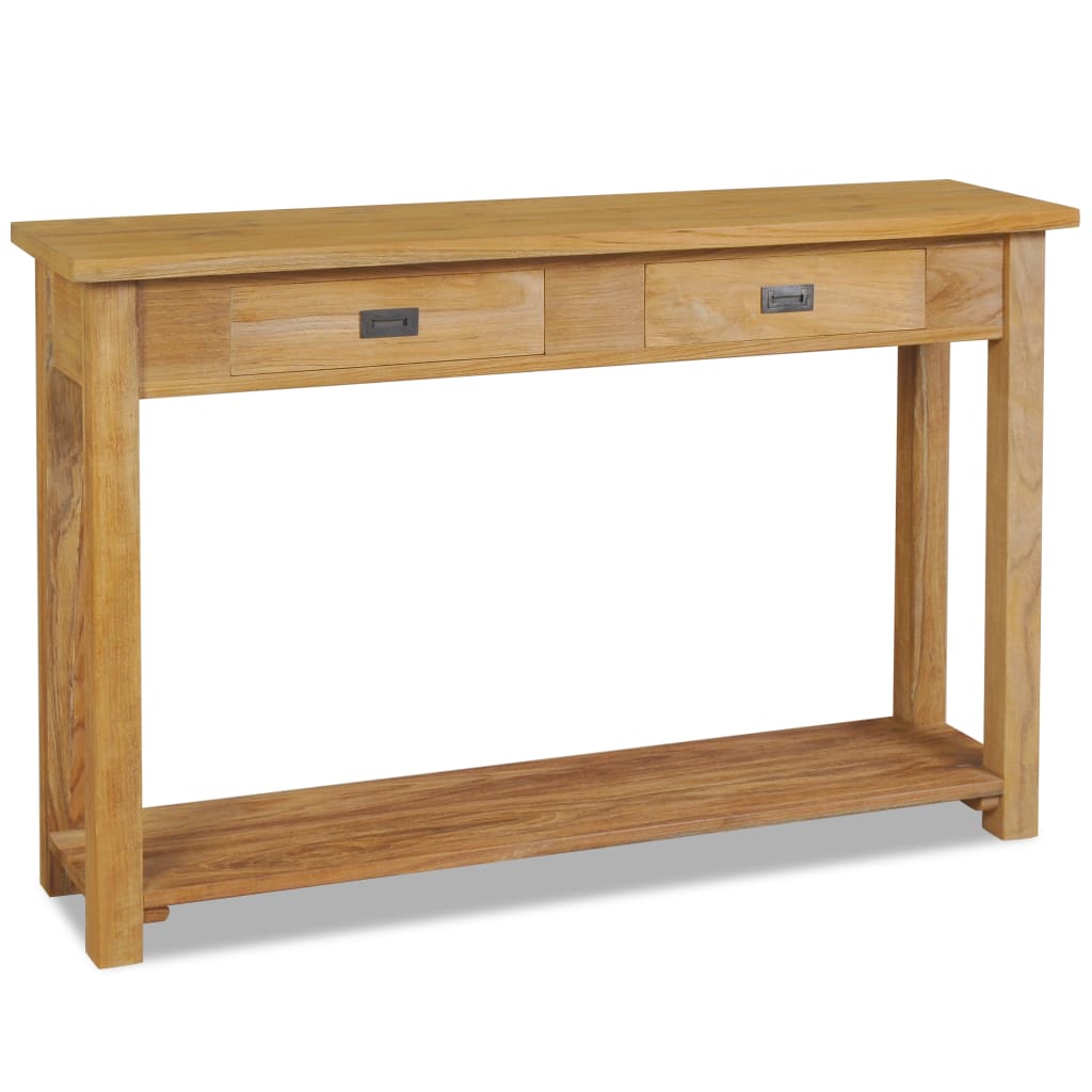 vidaXL Console Table Solid Teak 120x30x80 cm