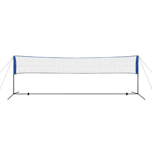 vidaXL Badminton Net Set with Shuttlecocks 500x155 cm