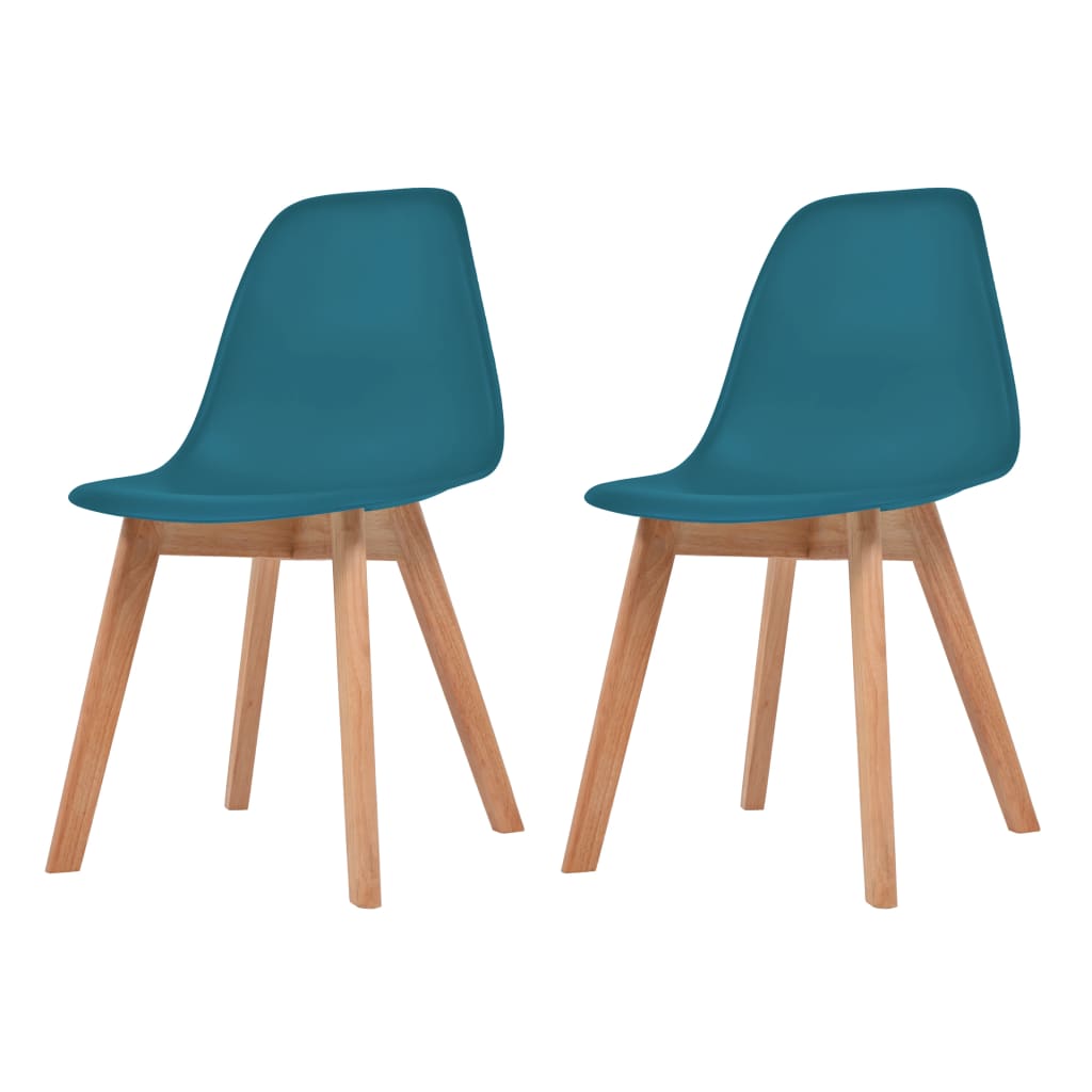 vidaXL Dining Chairs 2 pcs Turquoise Plastic