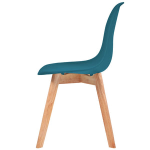 vidaXL Dining Chairs 2 pcs Turquoise Plastic