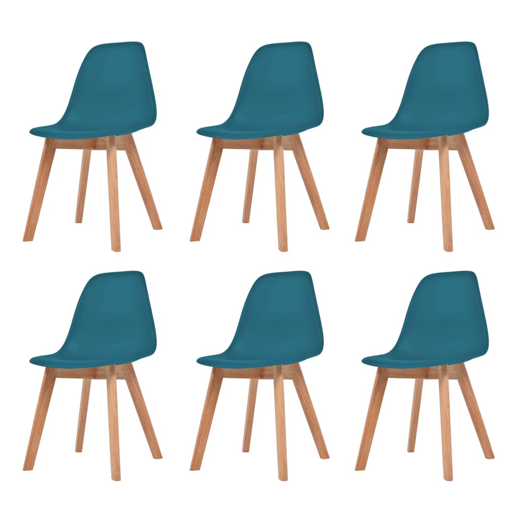 vidaXL Dining Chairs 6 pcs Turquoise Plastic