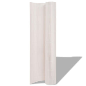 vidaXL Double-Sided Garden Fence 90x500 cm White