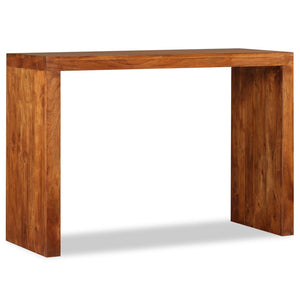 vidaXL Console Table Solid Wood with Honey Finish 110x40x76 cm