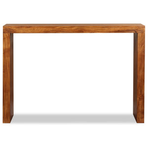 vidaXL Console Table Solid Wood with Honey Finish 110x40x76 cm