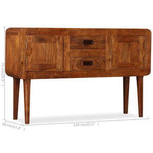 vidaXL Sideboard Solid Wood with Honey Finish 120x30x75 cm