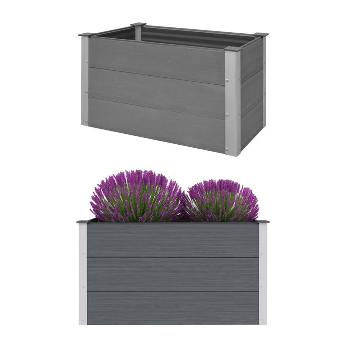 vidaXL Garden Raised Bed WPC 100x50x54 cm Grey