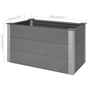 vidaXL Garden Raised Bed WPC 100x50x54 cm Grey