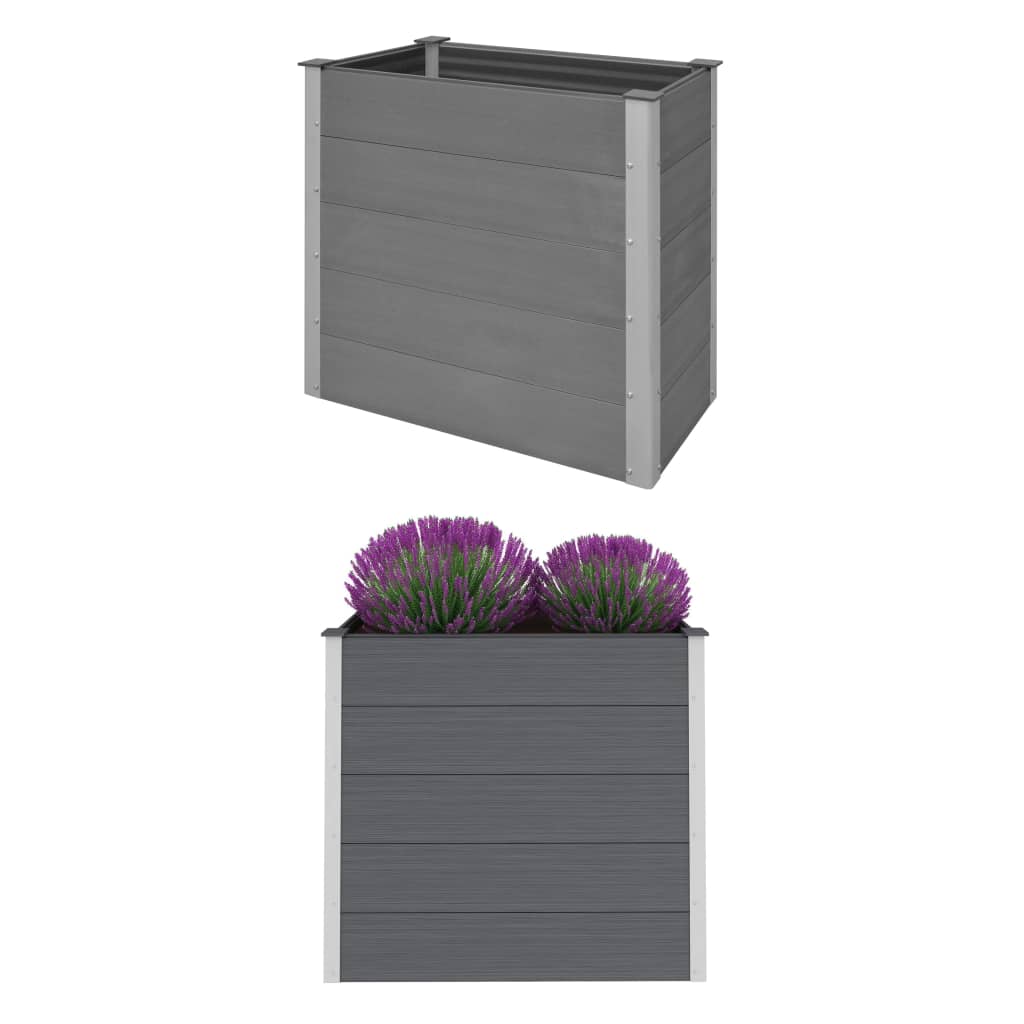 vidaXL Garden Raised Bed WPC 100x50x91 cm Grey