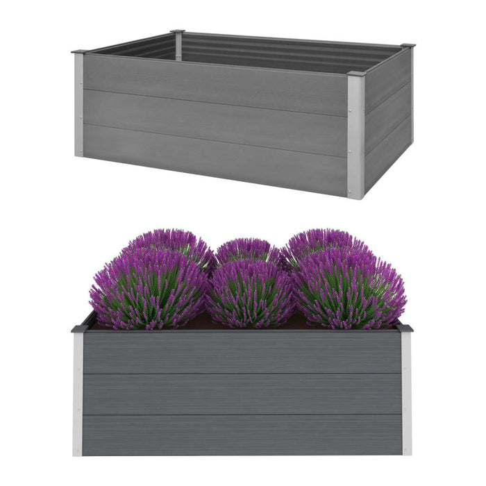 vidaXL Garden Raised Bed WPC 150x100x54 cm Grey