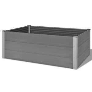 vidaXL Garden Raised Bed WPC 150x100x54 cm Grey