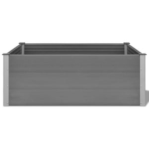 vidaXL Garden Raised Bed WPC 150x100x54 cm Grey