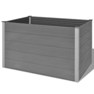 vidaXL Garden Raised Bed WPC 150x100x91 cm Grey