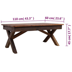 vidaXL Coffee Table Mixed Recycled Wood 110x60x45 cm