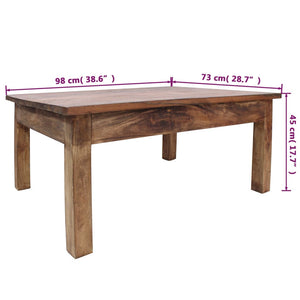 vidaXL Coffee Table Solid Reclaimed Wood 98x73x45 cm