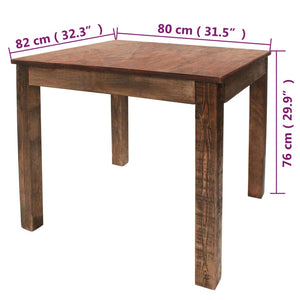 vidaXL Dining Table Solid Reclaimed Wood 82x80x76 cm