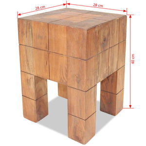 vidaXL Stool Solid Reclaimed Wood