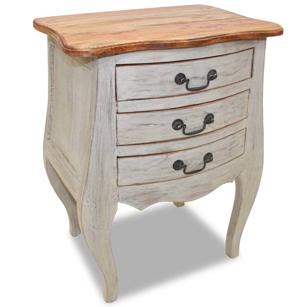 vidaXL Bedside Cabinet Solid Reclaimed Wood 48x35x64 cm