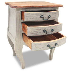 vidaXL Bedside Cabinet Solid Reclaimed Wood 48x35x64 cm