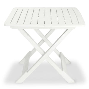 vidaXL 3 Piece Folding Bistro Set Plastic White