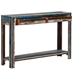 vidaXL Console Table Solid Wood Vintage 118x30x80 cm