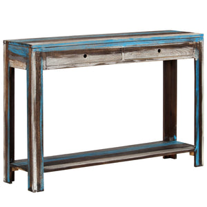 vidaXL Console Table Solid Wood Vintage 118x30x80 cm