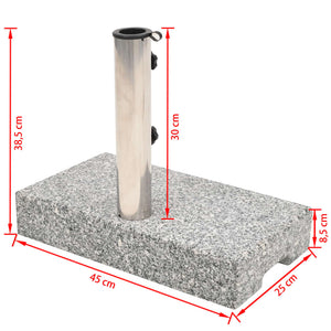 vidaXL Parasol Base Granite Rectangular 25 kg