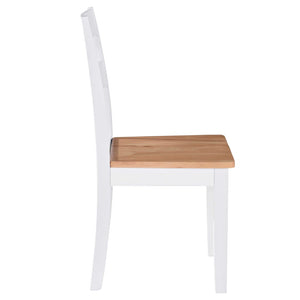 vidaXL Dining Chairs 4 pcs White Solid Rubber Wood