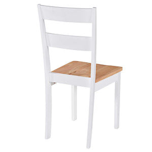 vidaXL Dining Chairs 4 pcs White Solid Rubber Wood