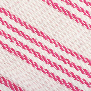 vidaXL Throw Cotton Stripes 160x210 cm Pink and White