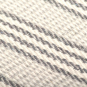 vidaXL Throw Cotton Stripes 125x150 cm Grey and White