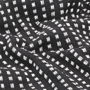 vidaXL Throw Cotton Squares 160x210 cm Black