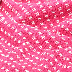 vidaXL Throw Cotton Squares 160x210 cm Pink