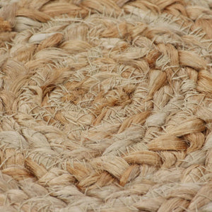 vidaXL Area Rug Braided Design Jute 150 cm Round