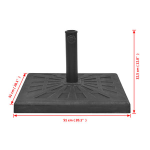 vidaXL Parasol Base Resin Square Black 19 kg