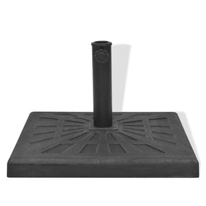 vidaXL Parasol Base Resin Square Black 12 kg