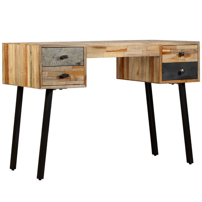 vidaXL Writing Desk Solid Reclaimed Teak 110x50x76 cm