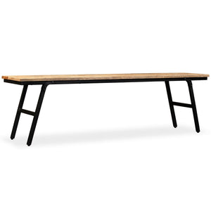 vidaXL Bench Reclaimed Teak and Steel 160x35x45 cm