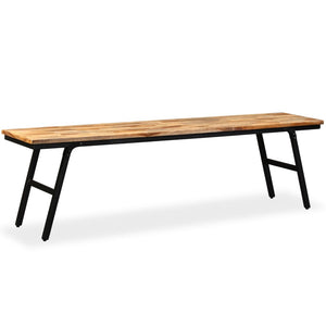 vidaXL Bench Reclaimed Teak and Steel 160x35x45 cm