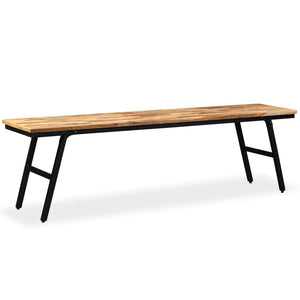 vidaXL Bench Reclaimed Teak and Steel 160x35x45 cm