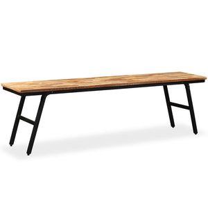 vidaXL Bench Reclaimed Teak and Steel 160x35x45 cm