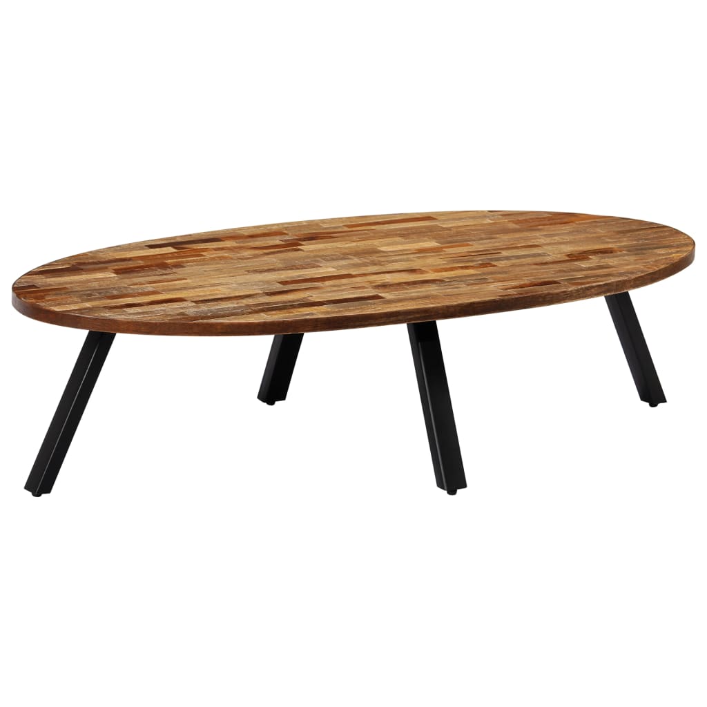 vidaXL Coffee Table Solid Reclaimed Teak Oval 120x60x30 cm