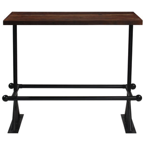 vidaXL Bar Table Solid Reclaimed Wood Dark Brown 120x60x107 cm